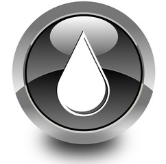 Water drop glossy icon