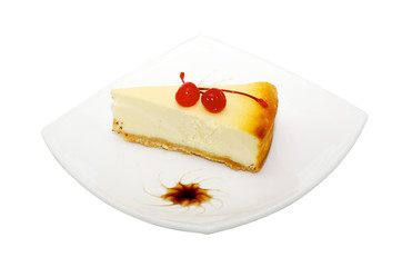 Gourmet slice of cheesecake