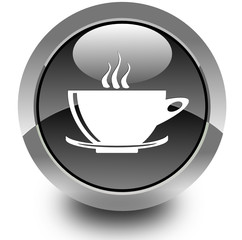 Coffee glossy icon