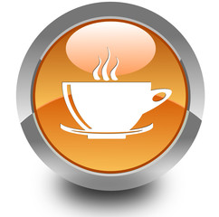 Coffee glossy icon