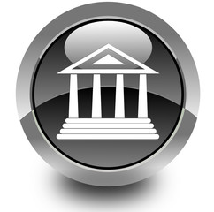 Museum-Bank glossy icon