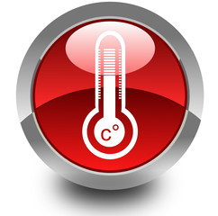 Thermometer glossy icon - 34456253