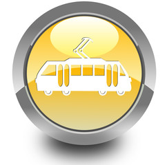 Tram glossy icon