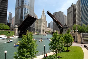 Fototapete Chicago Innenstadt von Chicago, Illinois