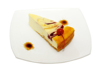 Gourmet slice of cheesecake