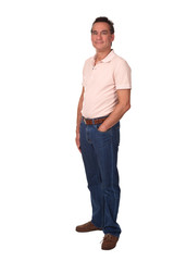 Fototapeta premium Full Length Portrait of Attractive Smiling Man