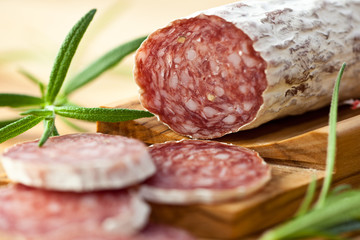 Salami with rosemary