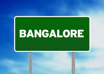 Green Road Sign - Bangalore