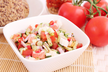 Gurkensalat mit Surimi