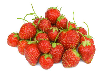 Fototapeta na wymiar Ripe strawberry isolated on a white background