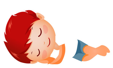 Side view of boy sleeping