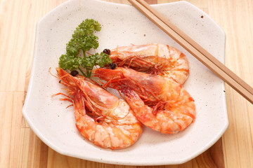 エビの鉄板焼き