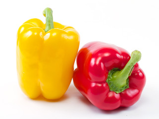red and yellow peppers