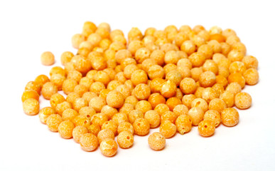 A small handful of chick-pea. Beans isolated on a white backgrou