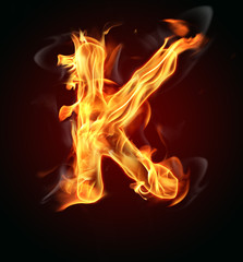 Fire letter "K"