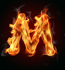Fototapeta premium Fire letter 