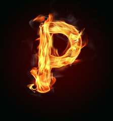 Fototapeta premium Fire letter 
