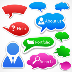Colorful speech bubbles