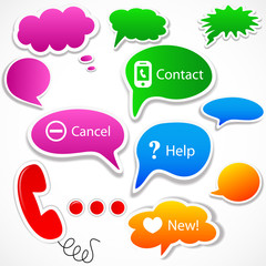 Colorful speech bubbles