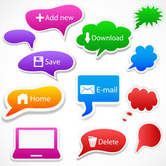 Colorful speech bubbles