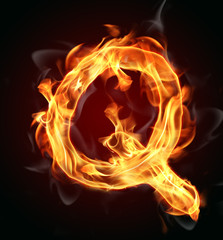 Fototapeta premium Fire letter 