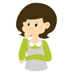 Fototapeta premium 考える女性