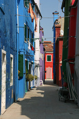 Fototapeta na wymiar maisons colorées, burano, venezia, venise
