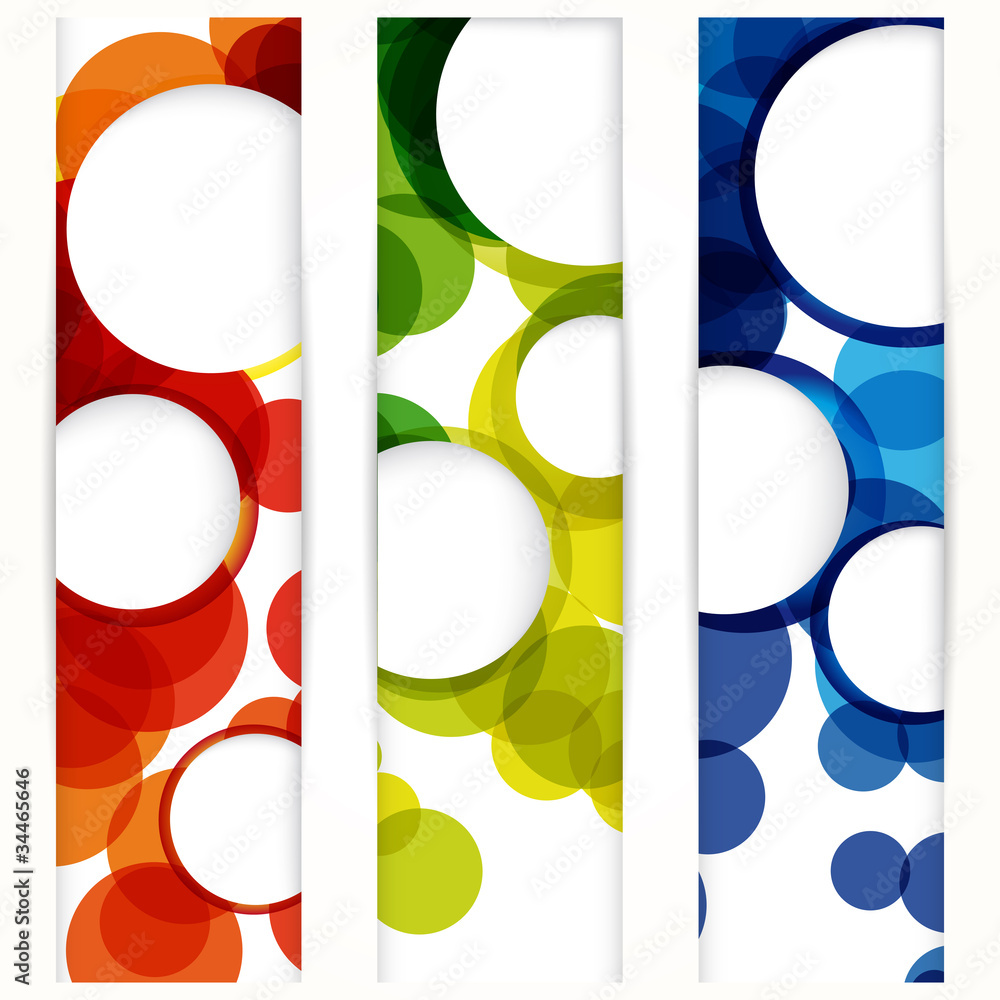 Wall mural abstract vertical banner with forms of empty frames for your web
