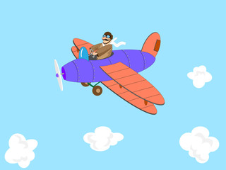 Cartoon aviator