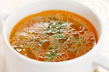 Fresh vegetable soup