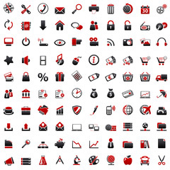 100 Web Icons: red
