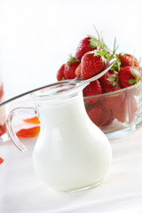 yogurt with strawberries