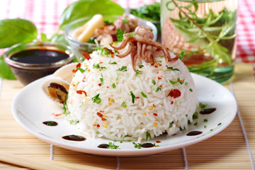 Seafood and rice