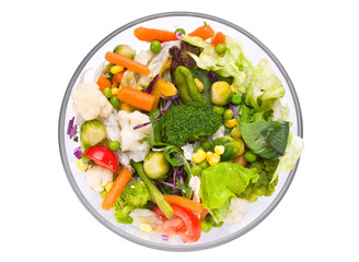 Warm vegetable salad