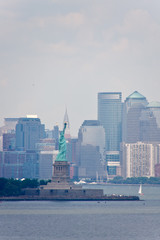 Statue of Liberty and New York Skyline