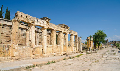 Obraz premium ruins of ancient city Hierapolis in Turkey