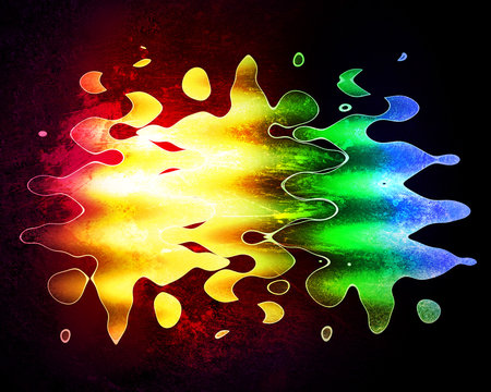 Colored drops on a grunge background