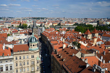 Naklejka na ściany i meble Les toits de Prague