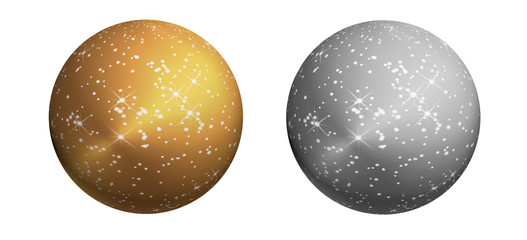 Christbaumkugeln gold/ silber