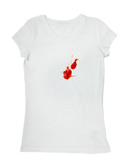 ketchup stain dirty t shirt clothing