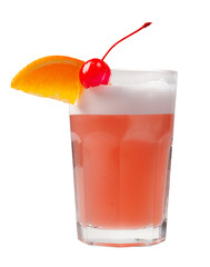 cocktail  with cherry  closeup