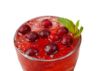 cranberry cocktail  closeup