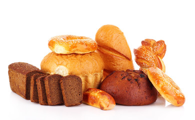 Bread isolated on white