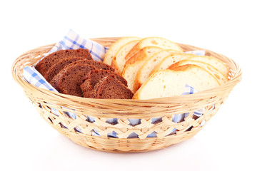 Bread isolated on white