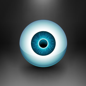 Vector 3D Glossy Eyeball