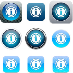 Information blue app icons.