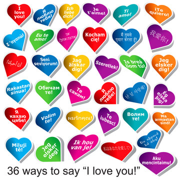 36 ways to say "I love you"