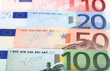 Fototapeta na wymiar Euro banknotes