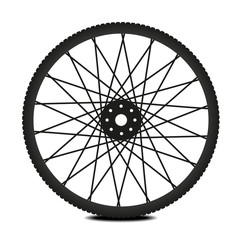 Bike wheel - vector illustration on white background - obrazy, fototapety, plakaty