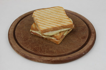 Zwei Toasts gestapelt
